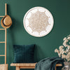 Boho Farmhouse Wood Framed Wall Medallion - White, Brown (17")